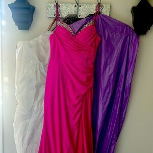 Hot pink prom dress